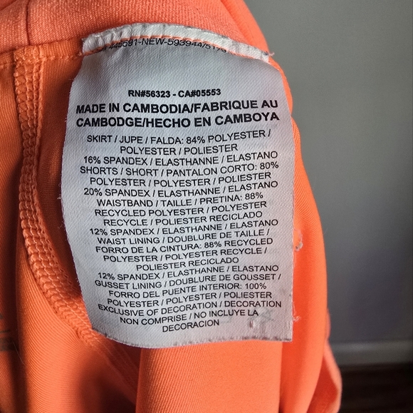 Nike, Victory Court Pleated Hyper Orange Skirt Skort Tennis Preppy Size Large - Picture 10 of 12